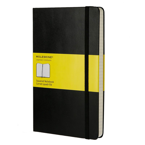 Блокнот Moleskine Classic Large, цвет черный, в клетку