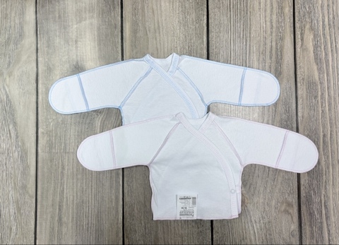 Распашонка реглан белая с отделкой (кулир) РАСПРОДАЖА