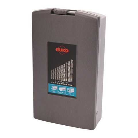 Набор сверл по металлу 1-5,9мм 50шт DIN338 HSS-G 118° (пл. кейс) Ruko 214217RO
