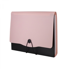 
          Папка-картотека Alingar, A4, 330х250 мм, на пуговице, пластик, 600 мкм, 13 отделений, папка-планшет, розовый клапан