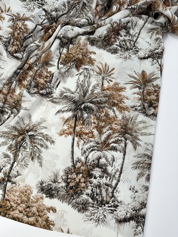 Вискоза штапель, а-ля де Жуи, коричневый