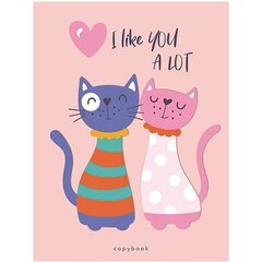 Тетрадь 48л., А5, клетка, Апплика "Влюблённая парочка", евроспираль, мелованный картон