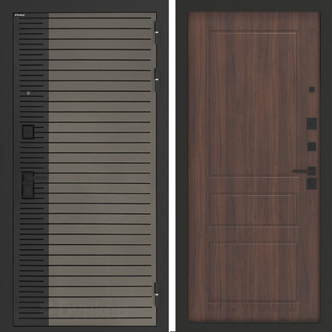 Входная металлическая дверь Бункер BN-15 Веллюто кофе / ФЛ- 116 Орех бренди