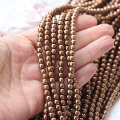 Гематин гематит, шарик 5 мм, шоколад, 1 нить, ГМ014