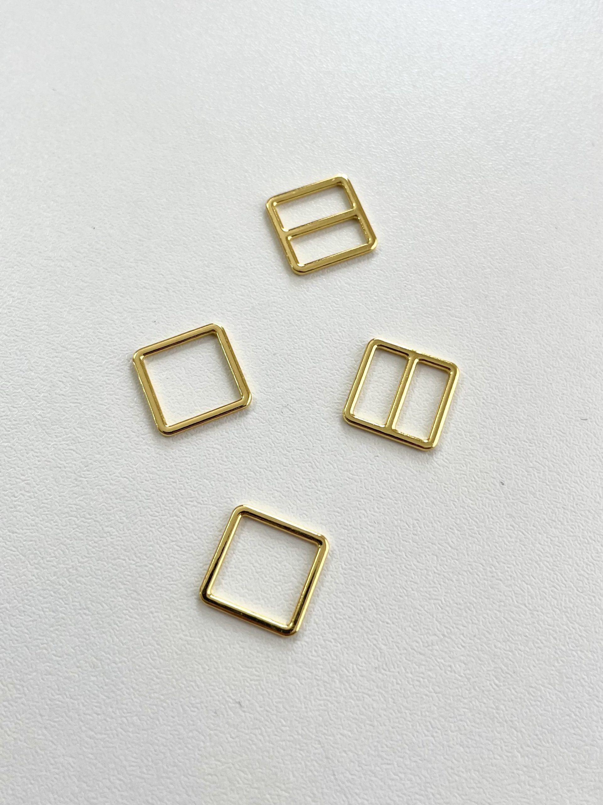 Регулятор, кольцо для бюстгальтера квадратные солнечное золото 1 см