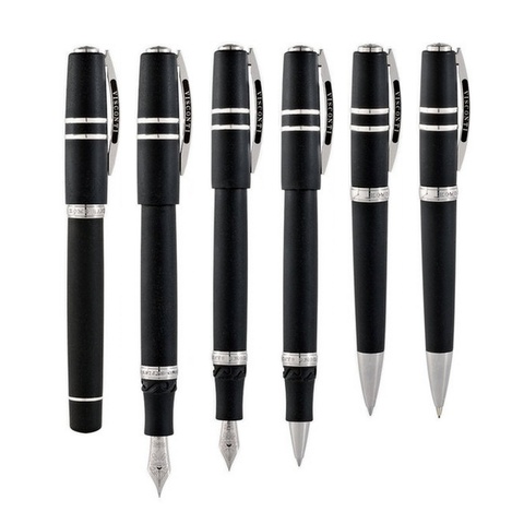 Ручка перьевая Visconti Homo Sapiens Steel Age Oversize, Black CT, Pd 23 K, F (Vs-591-99F)