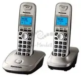 Радио-телефон Dect Panasonic KX-TG2512RUN платиновый (2 трубки) АОН