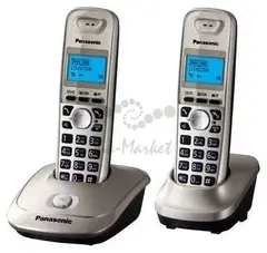 Радио-телефон Dect Panasonic KX-TG2512RUN платиновый (2 трубки) АОН