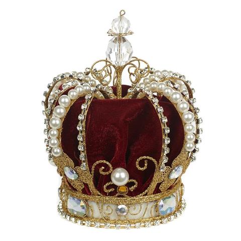 Верхушка корона красная с золотом 35см Goodwill Topper Crown Red