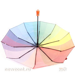 Радужный зонтик автомат M.N.S. с оранжевой рукояткой
