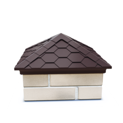 Колпак полимеркомпозитный Everest 390*390 (1,5 кирпича) коричневый