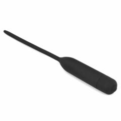 Черный уретральный виброплаг Silicone Vibrating Urethral Dilator - 21 см. - 