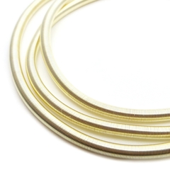 Канитель мягкая, гладкая KAN/MS, 3 мм, матовый, бледное золото