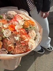 Букет "Персиковый закат"