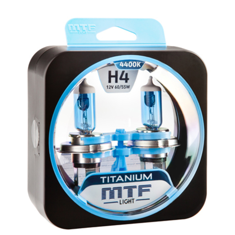 Галогенные автолампы MTF Light серия TITANIUM H4, 12V, 60/55W