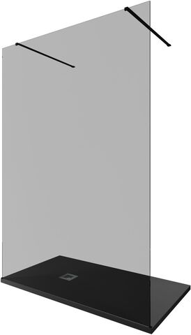 Allen Brau Infinity 3.21052.BBA.T Душевая перегородка, цвет: чёрный