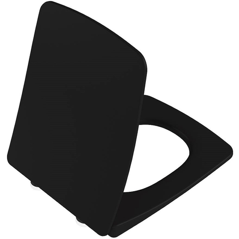 Vitra 122-083-009 Metropole Матовое Черное тонкое сиденье микролифт