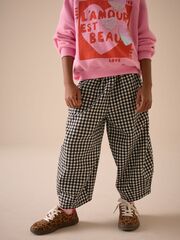 Брюки для девочки Next E29-137, Черный, Белый