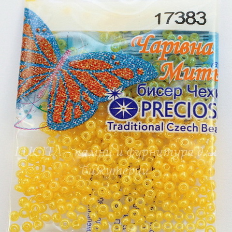17383 Бисер 10/0 Preciosa Алебастр глянцевый оранжевый