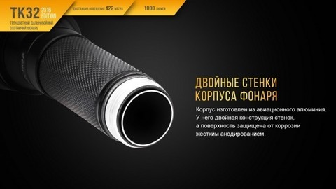 Фонарь светодиодный Fenix TK32, 1000 лм, аккумулятор