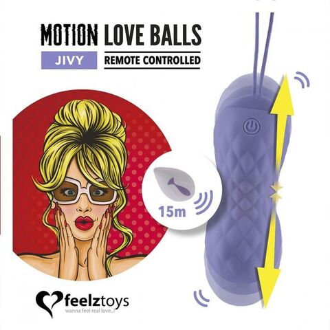 Фиолетовые вагинальные шарики Remote Controlled Motion Love Balls Jivy - FeelzToys FeelzToys FLZ-E28191
