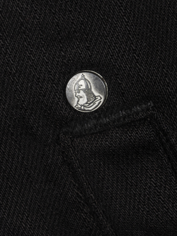 Джинсовая куртка чёрного цвета из премиального хлопка