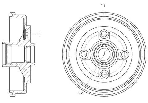 Барабан тормозной G-brake  GD-06221