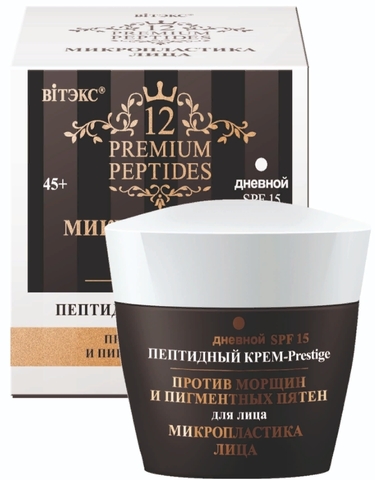 Premium Peptides Пептидный Крем-Prestige для лица,SPF15, дневной, 45 мл. Витекс