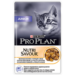 Purina Pro Plan Junior Влажный корм для котят кусочки в желе с курицей, 85 г