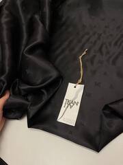 Вискоза жаккардовая подкладочная (Max Mara, Черный/буквы, 138, 130 гр/м2)