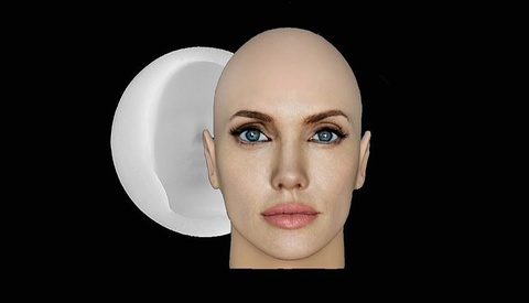 Силиконовый молд Лицо Анджелины Джоли