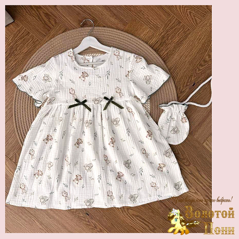 Платье хлопок/муслин д (3-7) 250313-L5048