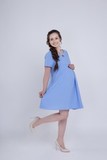 Платье для беременных 06149 светло-голубой