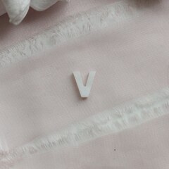 Подвески буквы T, U, V, W, X, Y, Z перламутр, 10 мм, 1 шт, П668, П669, П670, П671, П672, П673, П674