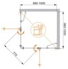 Душевой уголок Cezares ELENA A-22 ELENA-W-A-22-120-P-Cr