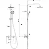 Villeroy&Boch  TVS00000600061 Душевая стойка, Villeroy&Boch, смеситель-в комплекте, тип регулирования воды-термостатический картридж, верхний душ-есть, форма верхнего душа-круглая, размер верхнего душа-200, держатель верхнего душа-есть, вынос, мм-400