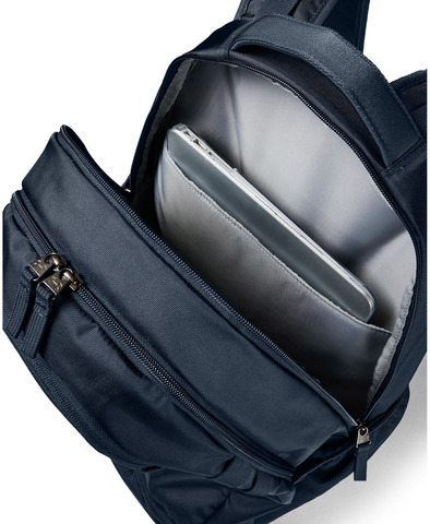 Картинка рюкзак городской Under Armour Hustle 5.0 Backpack синий - 4