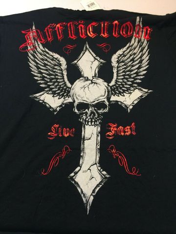 Affliction | Футболка мужская Live Fast Tee A100 принт на спине