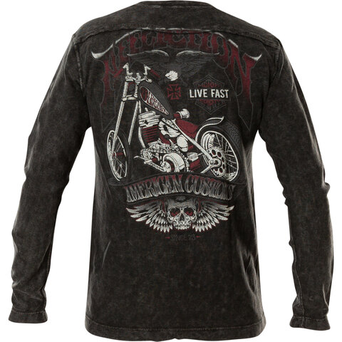 Affliction | Пуловер мужской STACKED MOTORS L/S HENLEY A20430I спина