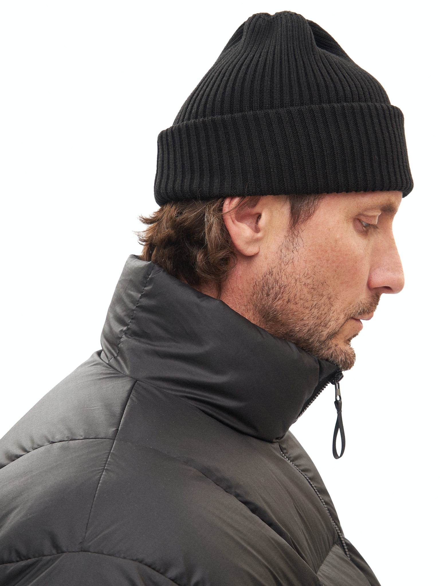 Черная шапка-бини из хлопка