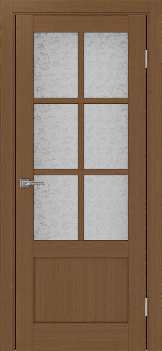 Дверь межкомнатная Оптима Порте Турин 541ПФ.2221, цвет орех, экошпон, стекло Дали