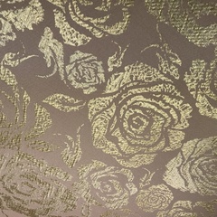 Мерный лоскут 1,05 м жаккард розовый с золотыми розами 3213