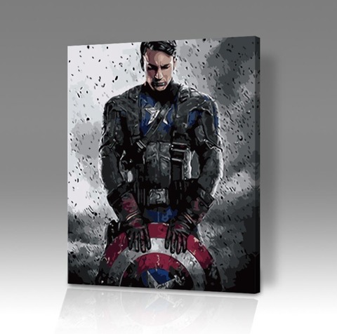 Картина по номерам на холсте Captain America, 40см*50см