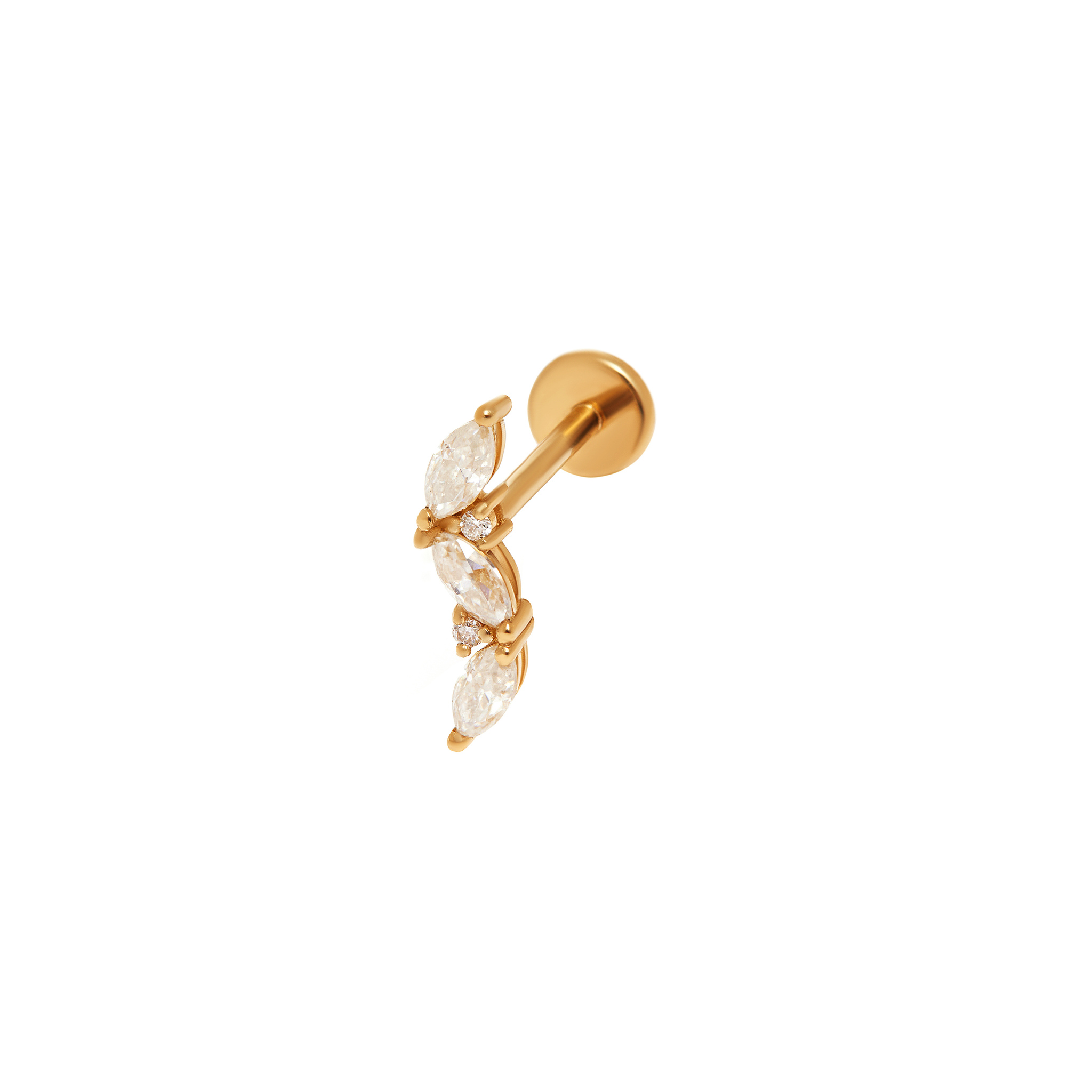 VIVA LA VIKA Лабрет Zipper Stud Earring – Gold