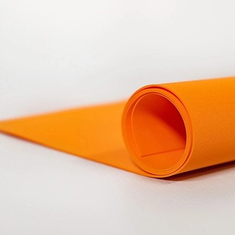 Фоамиран Иранский цвет оранжевый. Толщина 1.0мм. Лист 60х70см.
