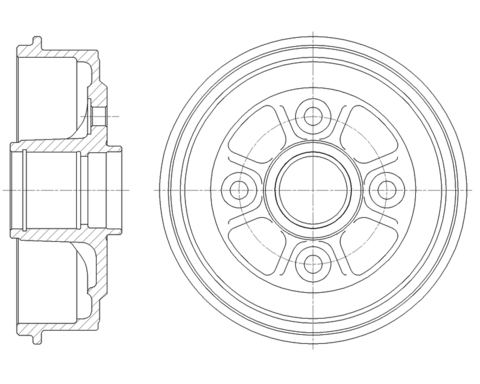 Барабан тормозной G-brake  GD-06799