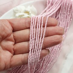Цирконий кубический (фианит) граненый, розовый, 2 мм нить, К078