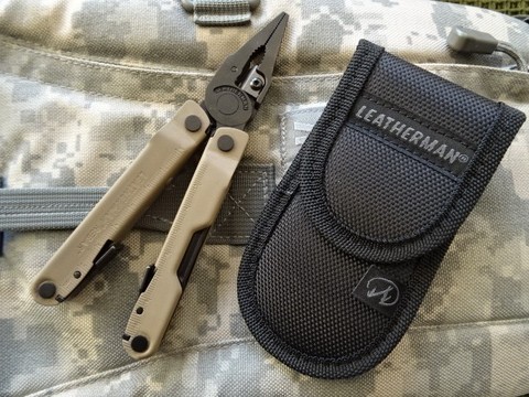 Мультитул Leatherman Rebar Coyote Tan, чёрно-бежевый, 17 функций, нейлоновый чехол (832406) - Multitool-Leatherman.Ru