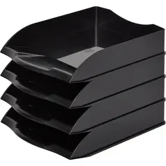 Лоток для бумаг Attache черный (4шт/уп)