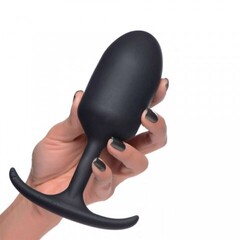 Анальная пробка с утяжелением  Heavy Hitters Premium Silicone Weighted Anal Plug, XL, черный, 16.8х5 см